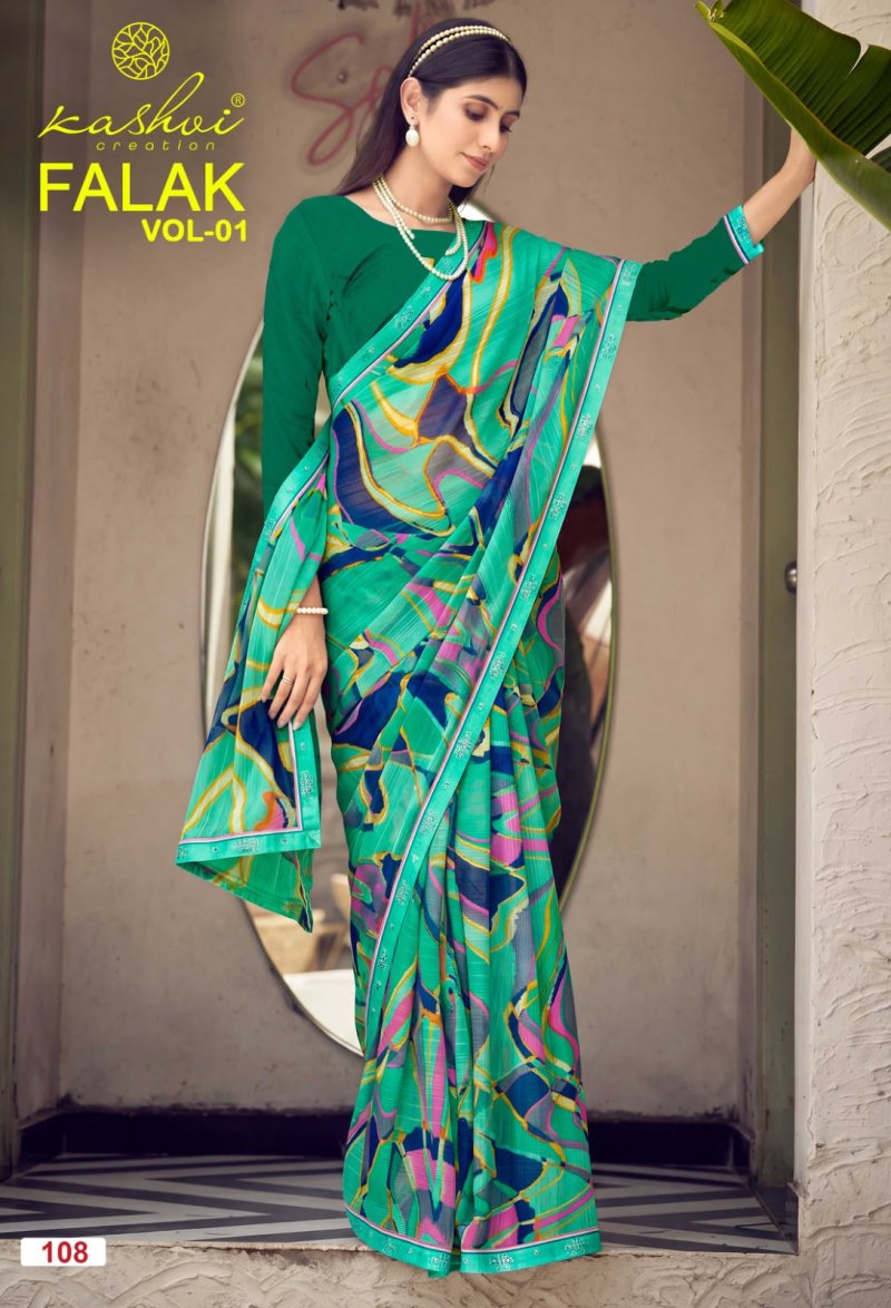 Falak Vol 1 By Kashvi Georgette Fancy Printed Saree
